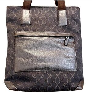 AUTHENTIC GUCCI Canvas Brown shoulder bag/ tote
